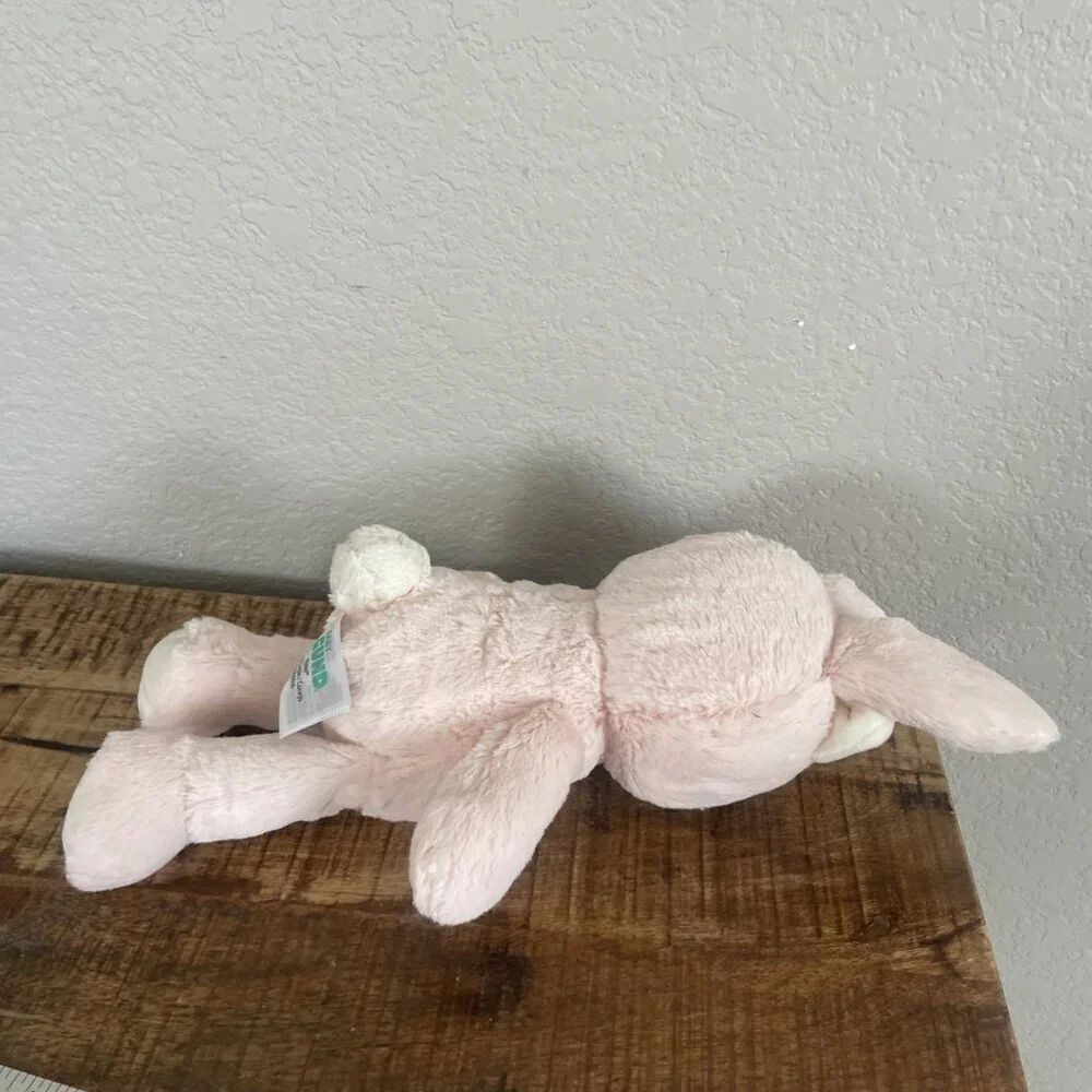 Baby Gund Roise the Bunny Rabbit Plush Pink White Bow Stuffed Animal 6066016